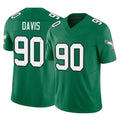 Kdoa P.Eagles #90 Jordan Davis Player Green Kelly Alternate Vapor F.U.S.E. Home Game Stitched Jerseys