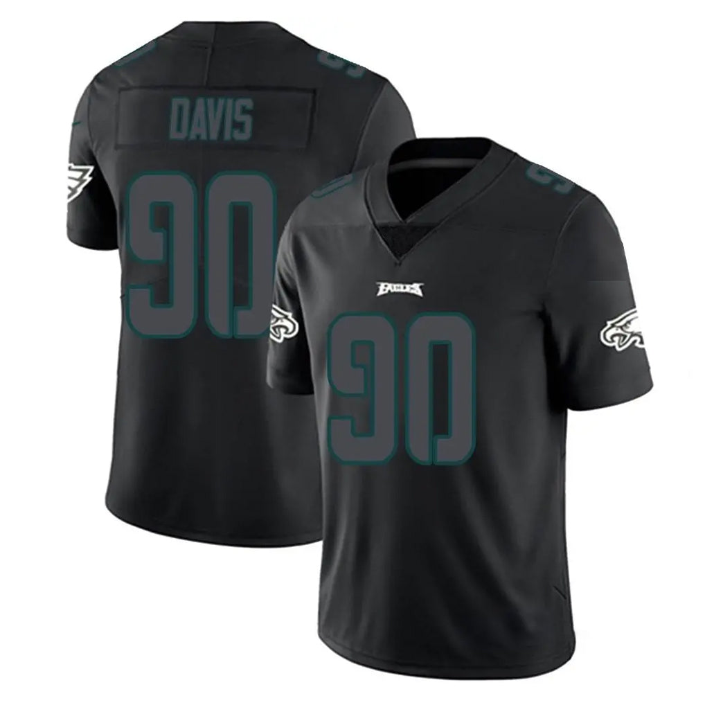 Kdoa P.Eagles #90 Jordan Davis Player Limited Black Impact Home Game Stitched Jerseys