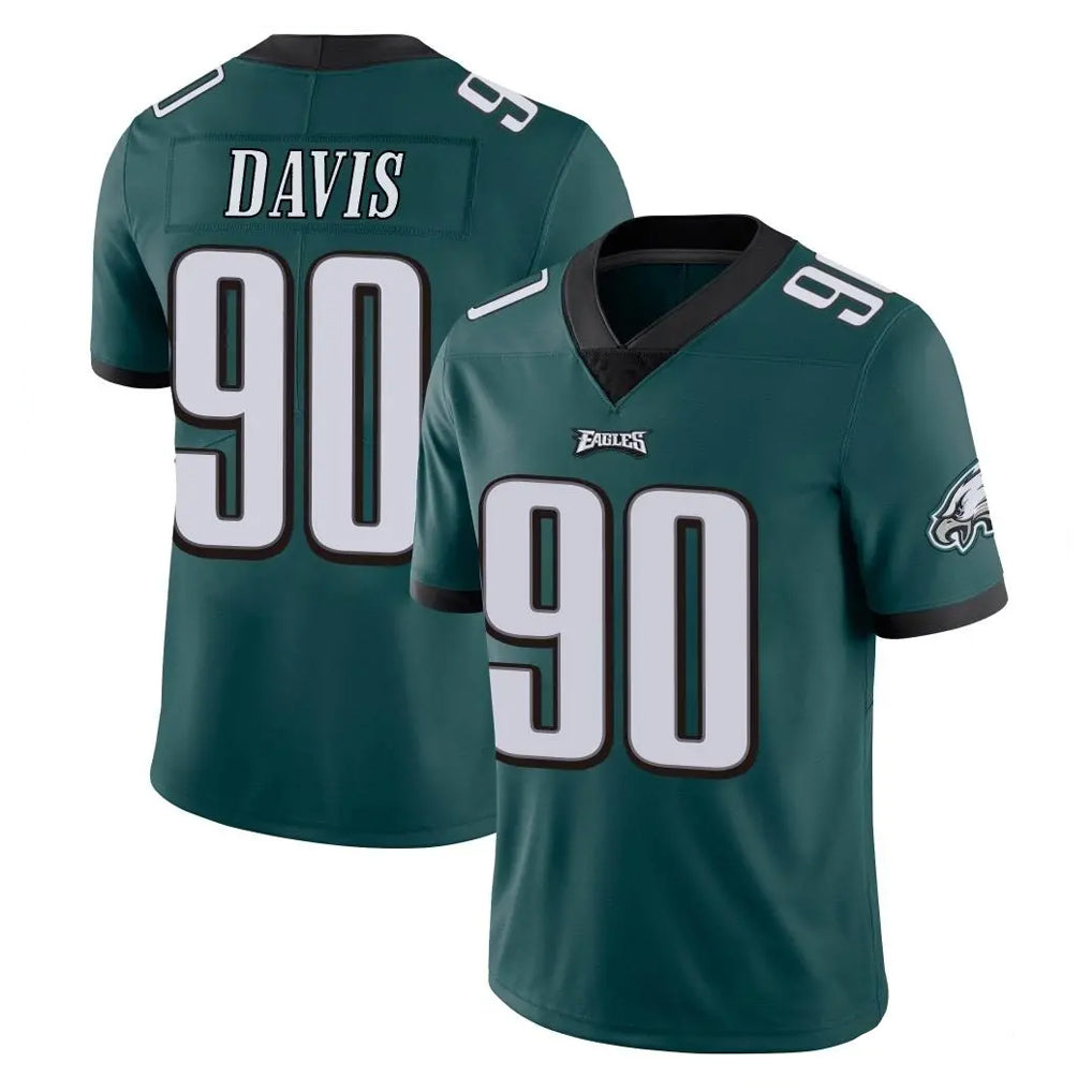 Kdoa P.Eagles #90 Jordan Davis Player Team Color Green Vapor Untouchable Home Game Stitched Jerseys
