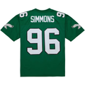 Kdoa P.Eagles #96 Clyde Simmons Mitchell & Ness Kelly Green Legacy Replica Jersey