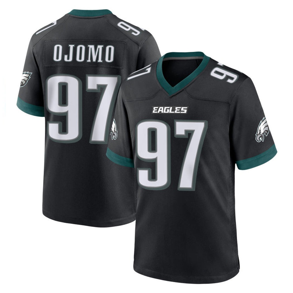Kdoa P.Eagles #97 Moro Ojomo Player Black Game Home Stitched Jerseys