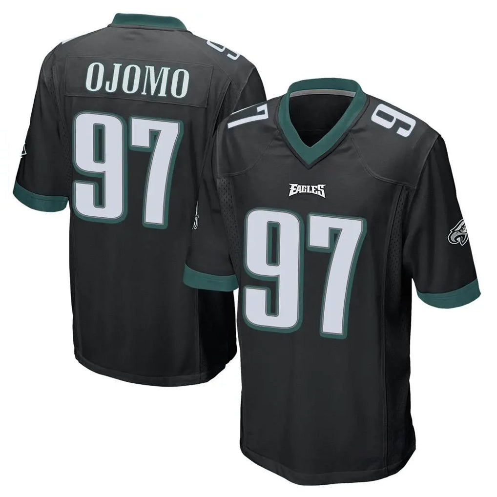Kdoa P.Eagles #97 Moro Ojomo Player Black Home Game Stitched Jerseys