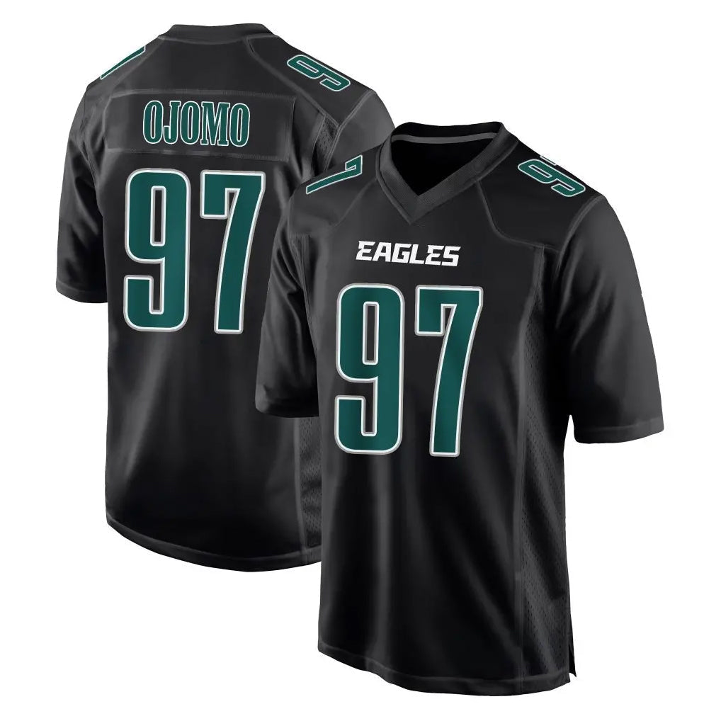 Kdoa P.Eagles #97 Moro Ojomo Player Carbon Black Fashion Home Game Stitched Jerseys