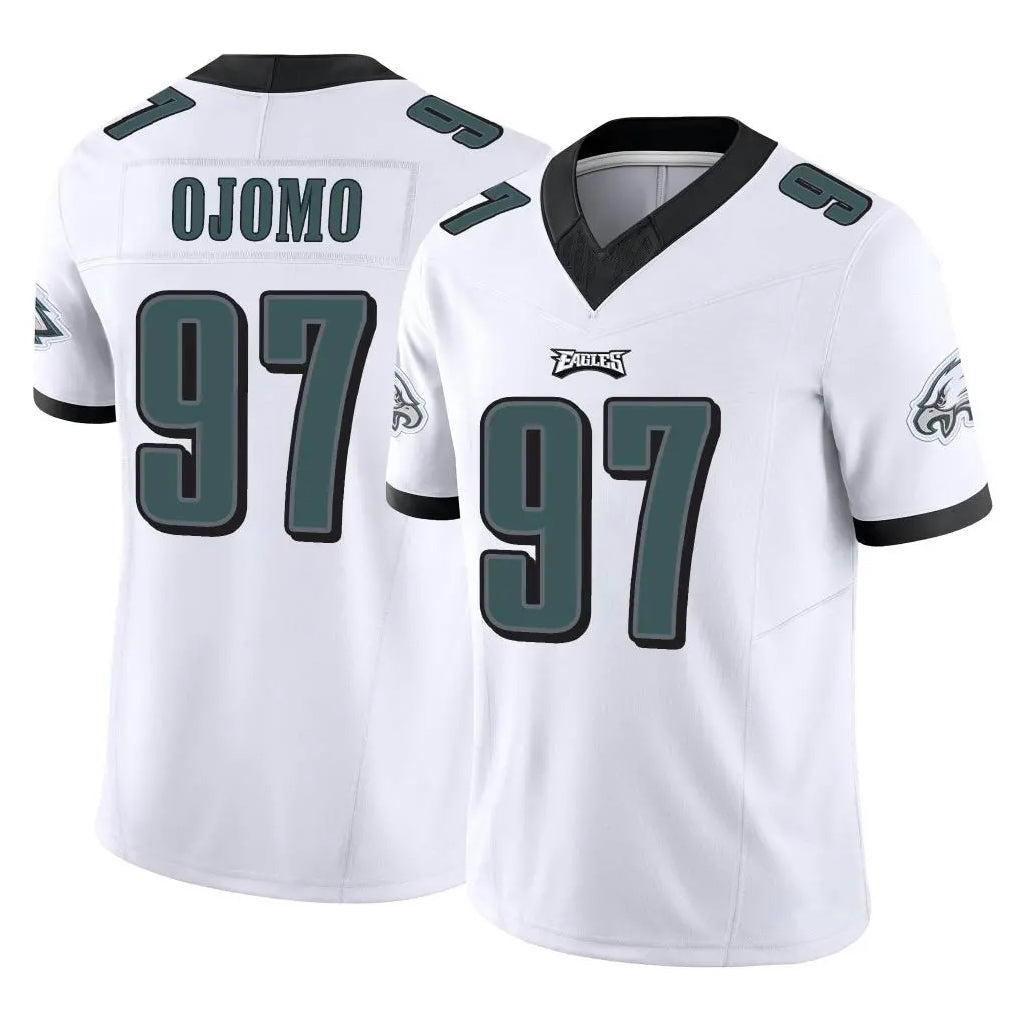 Kdoa P.Eagles #97 Moro Ojomo Player White Limited Vapor F.U.S.E. Home Game Stitched Jerseys