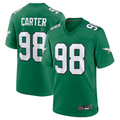 Kdoa P.Eagles #98 Jalen Carter Green Alternate Game Jersey Stitched American Stitched Jersey