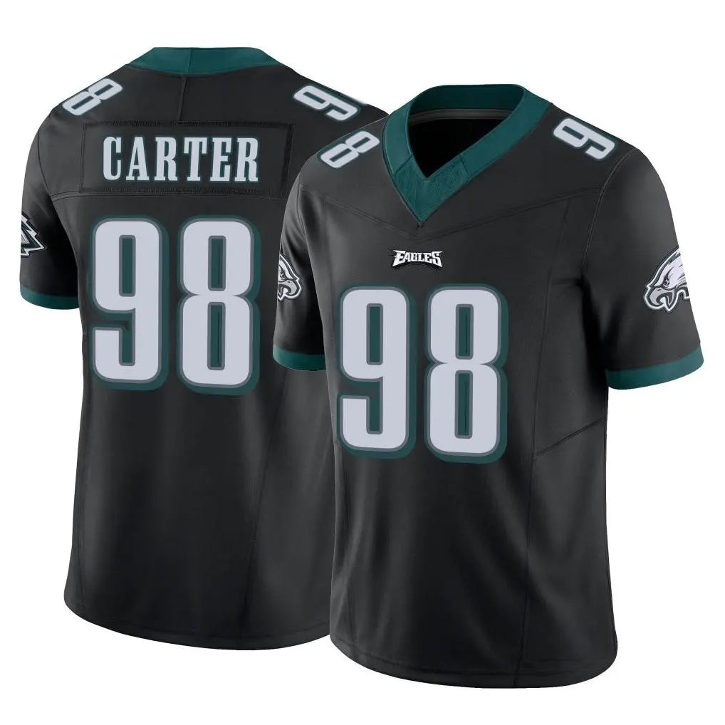 Kdoa P.Eagles #98 Jalen Carter Player Black Limited Vapor F.U.S.E. Home Game Stitched Jerseys