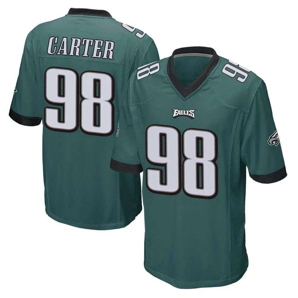 Kdoa P.Eagles #98 Jalen Carter Player Team Color Green Home Game Stitched Jerseys