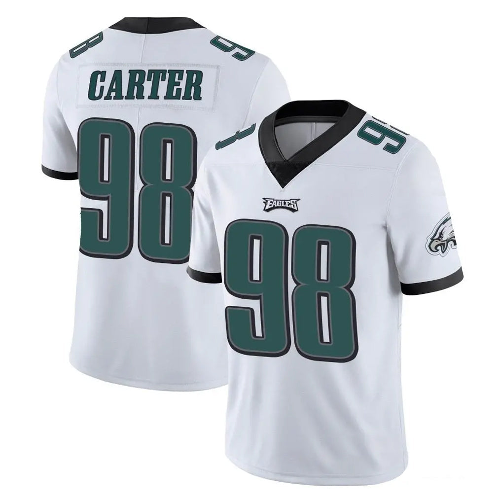 Kdoa P.Eagles #98 Jalen Carter Player White Limited Vapor Untouchable Home Game Stitched Jerseys