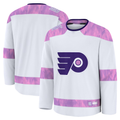 Kdoa P.Flyers White 2024 Hockey Fights Cancer Practice Jerseys