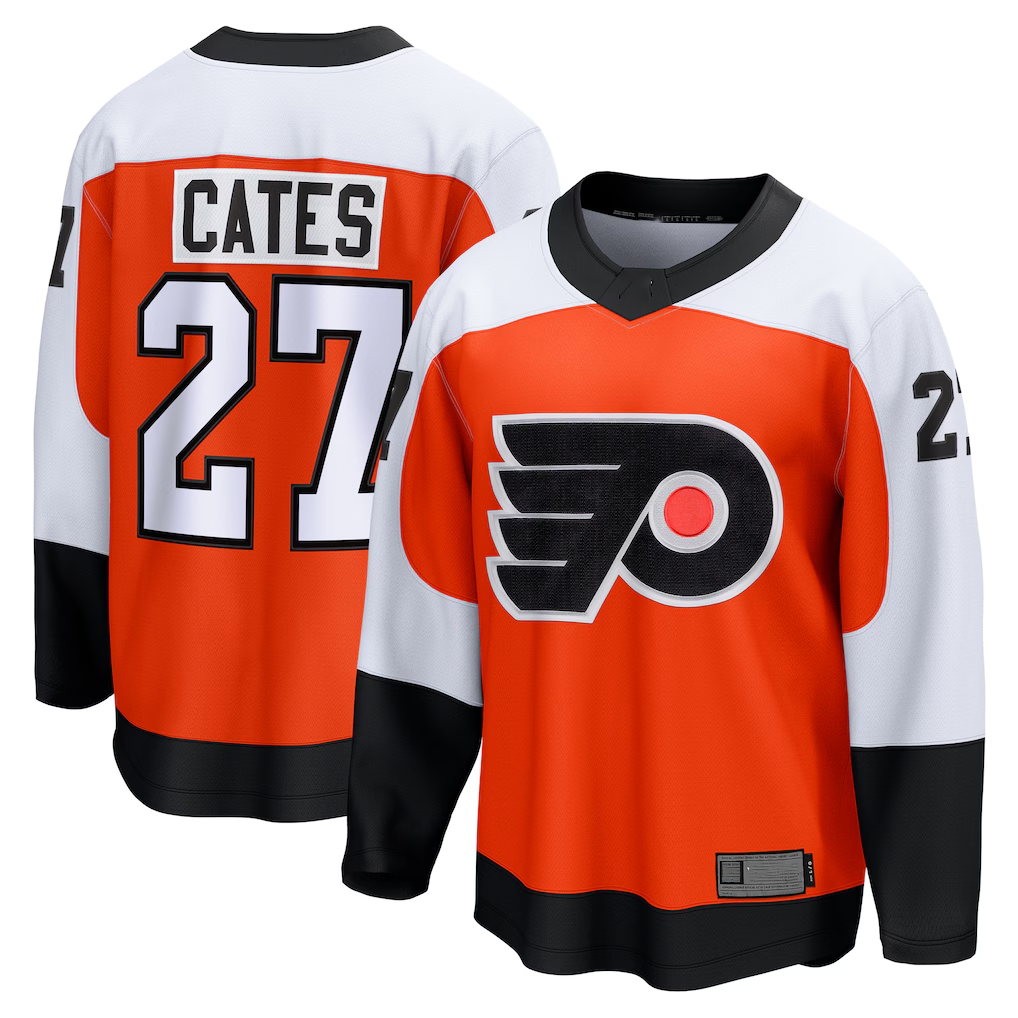 Kdoa P.Flyers #27 Noah Cates Orange Home Breakaway Jerseys