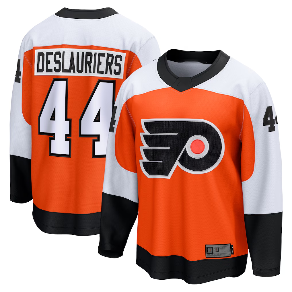 Kdoa P.Flyers #44 Nicolas Deslauriers Orange Home Premier Breakaway Player Jerseys