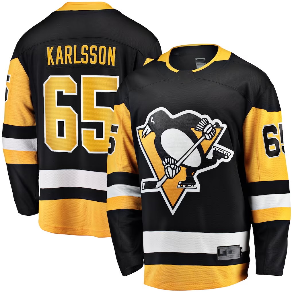 Kdoa P.Penguins #65 Erik Karlsson Black Home Breakaway Jerseys