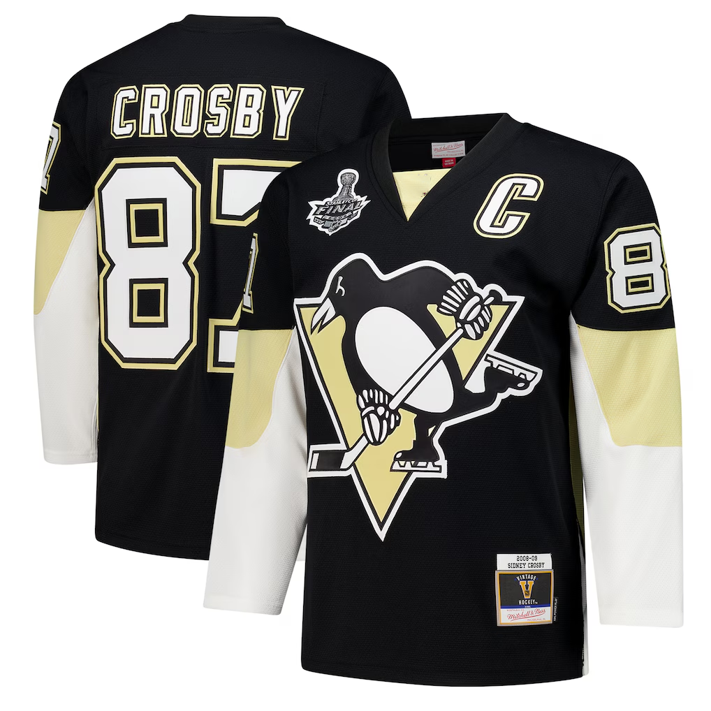 Kdoa P.Penguins #87 Sidney Crosby Black 2008 Power Play Jerseys