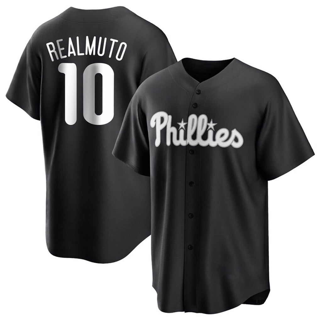 Kdoa P.Phillies #10 J.T. Realmuto Player Black Alt Fashion Home Game Stitched Jerseys