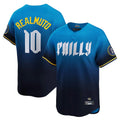 Kdoa P.Phillies #10 J.T. Realmuto Player Blue City Connect Home Limited Stitched Jerseys