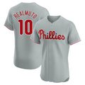 Kdoa P.Phillies #10 J.T. Realmuto Player Gray Home Limited Elite Stitched Jerseys