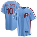 Kdoa P.Phillies #10 J.T. Realmuto Player Light Blue Home Game Stitched Jerseys