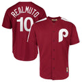 Kdoa P.Phillies #10 J.T. Realmuto Player Red Cooperstown Collection Limited Home Stitched Jerseys