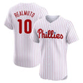Kdoa P.Phillies #10 J.T. Realmuto Player White Home Limited Elite Stitched Jerseys