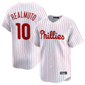 Kdoa P.Phillies #10 J.T. Realmuto Player White Home Limited Stitched Jerseys