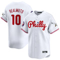 Kdoa P.Phillies #10 J.T. Realmuto Player White Phillies & Eagles Vapor Premier Limited Stitched Jerseys