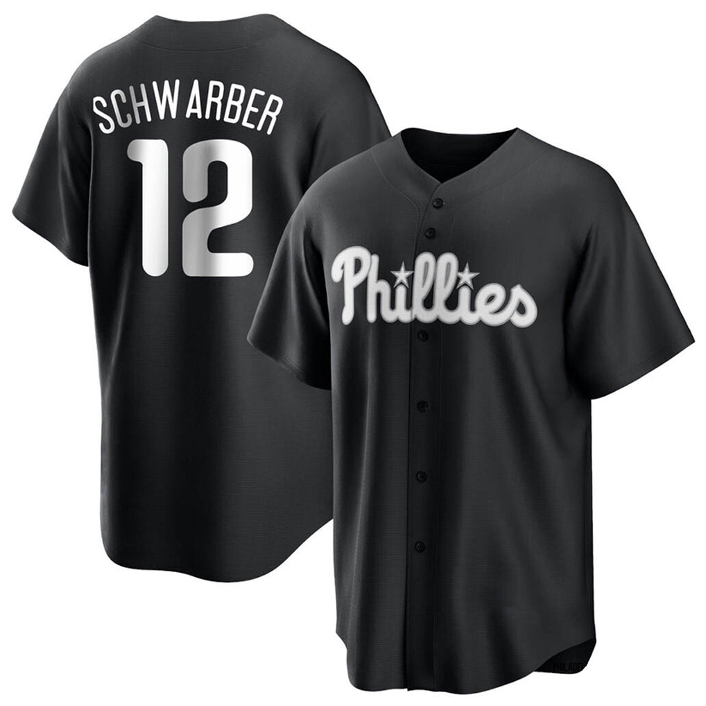 Kdoa P.Phillies #12 Kyle Schwarber Player Black Alt Fashion Home Game Stitched Jerseys