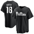 Kdoa P.Phillies #16 Brandon Marsh Player Black Alt Fashion Home Game Stitched Jerseys