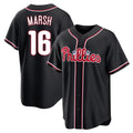 Kdoa P.Phillies #16 Brandon Marsh Player Black Fashion Out Home Game Stitched Jerseys