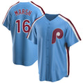 Kdoa P.Phillies #16 Brandon Marsh Player Light Blue Home Game Stitched Jerseys