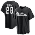 Kdoa P.Phillies #28 Alec Bohm Player Black Home Game Stitched Jerseys