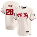 Kdoa P.Phillies #28 Alec Bohm Player Cream Phillies & Eagles Vapor Premier Limited Stitched Jerseys