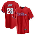 Kdoa P.Phillies #28 Alec Bohm Player Red Home Game Stitched Jerseys