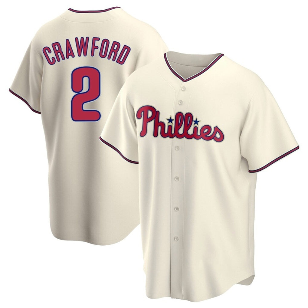 Kdoa P.Phillies #2 Justin Crawford Player Cream Game Stitched Jerseys