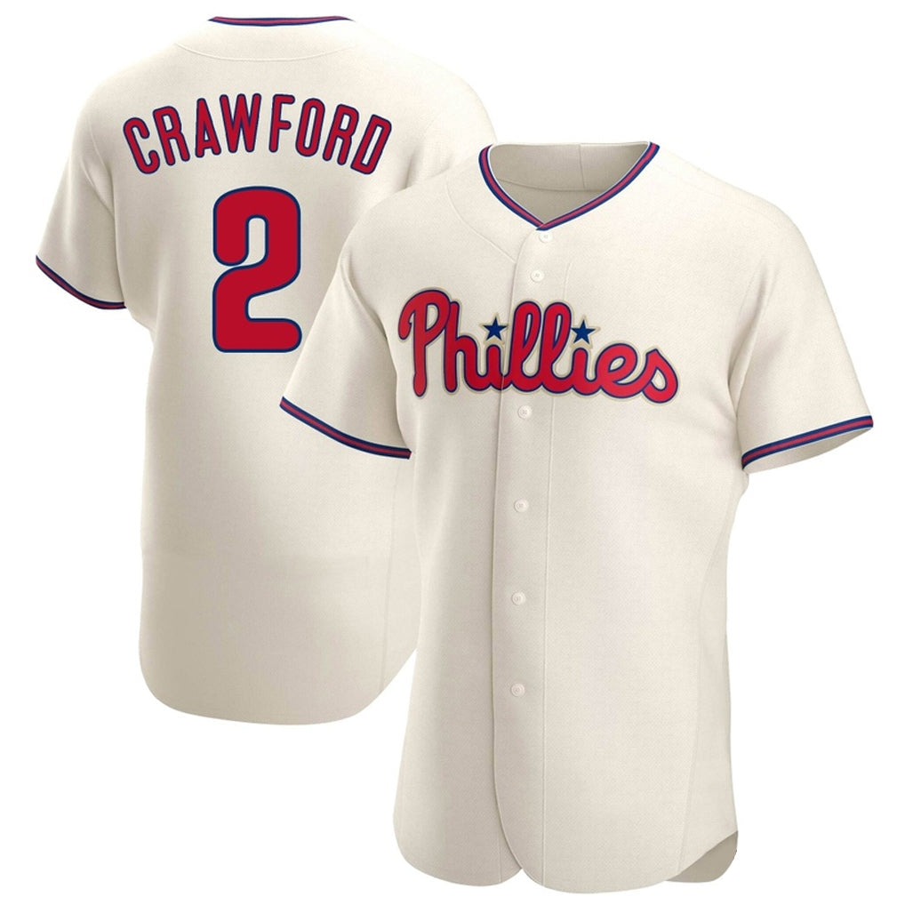 Kdoa P.Phillies #2 Justin Crawford Player Cream Home Limited Elite Stitched Jerseys