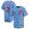 Kdoa P.Phillies #2 Justin Crawford Player Light Blue Home Limited Stitched Jerseys