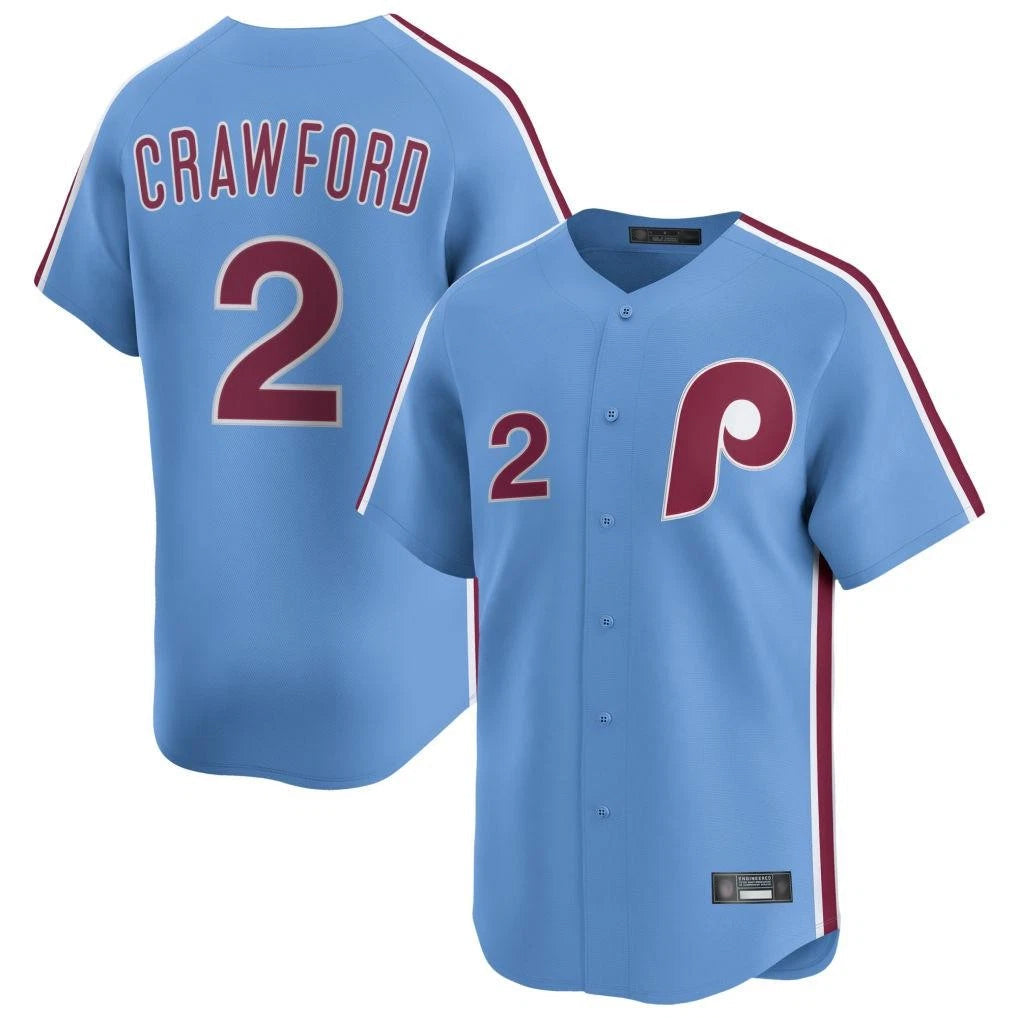 Kdoa P.Phillies #2 Justin Crawford Player Light Blue Home Limited Stitched Jerseys
