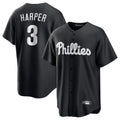 Kdoa P.Phillies #3 Bryce Harper Player Black Alt Fashion Home Game Stitched Jerseys