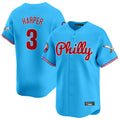 Kdoa P.Phillies #3 Bryce Harper Player Light Blue Phillies & Eagles Vapor Premier Limited Stitched Jerseys