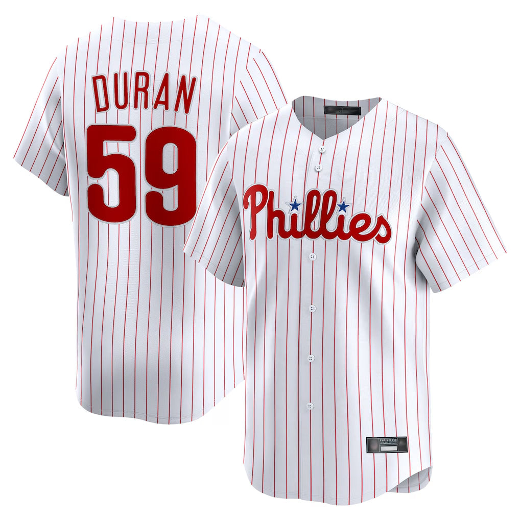 Kdoa P.Phillies #59 Jhoan Duran Player White Home Limited Stitched Jerseys
