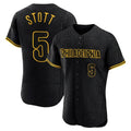 Kdoa P.Phillies #5 Bryson Stott Player Black Snake Skin City Home Limited Elite Stitched Jerseys