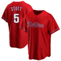 Kdoa P.Phillies #5 Bryson Stott Player Red Home Game Stitched Jerseys