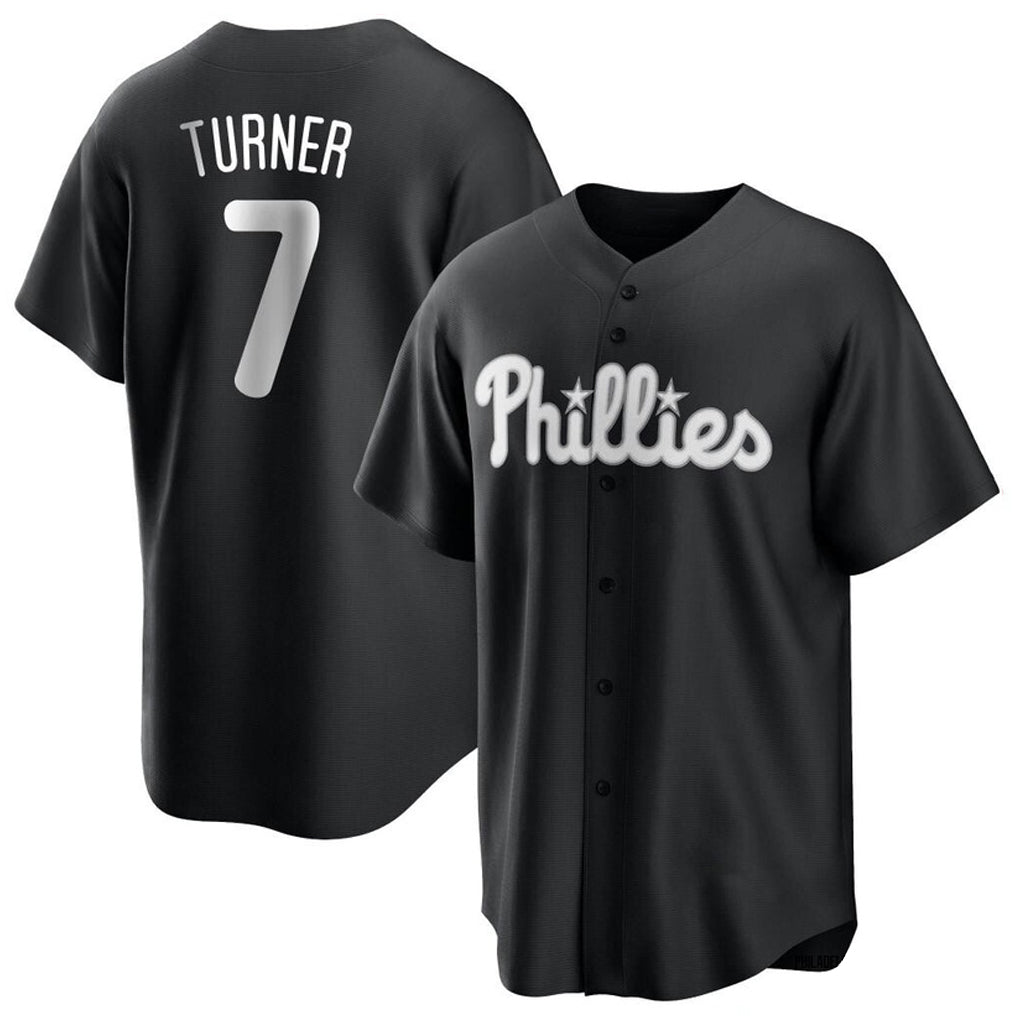 Kdoa P.Phillies #7 Trea Turner Player Black Alt Fashion Home Game Stitched Jerseys
