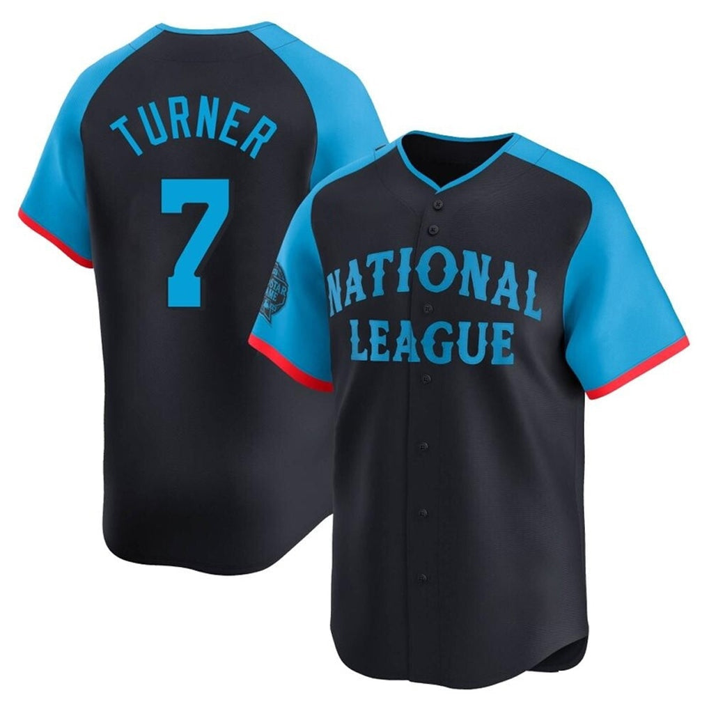 Kdoa P.Phillies #7 Trea Turner Player Navy National League All-Star Limited Game Stitched Jerseys
