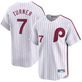 Kdoa P.Phillies #7 Trea Turner Player White Cooperstown Collection Limited Home Stitched Jerseys
