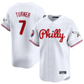 Kdoa P.Phillies #7 Trea Turner Player White Phillies & Eagles Vapor Premier Limited Stitched Jerseys