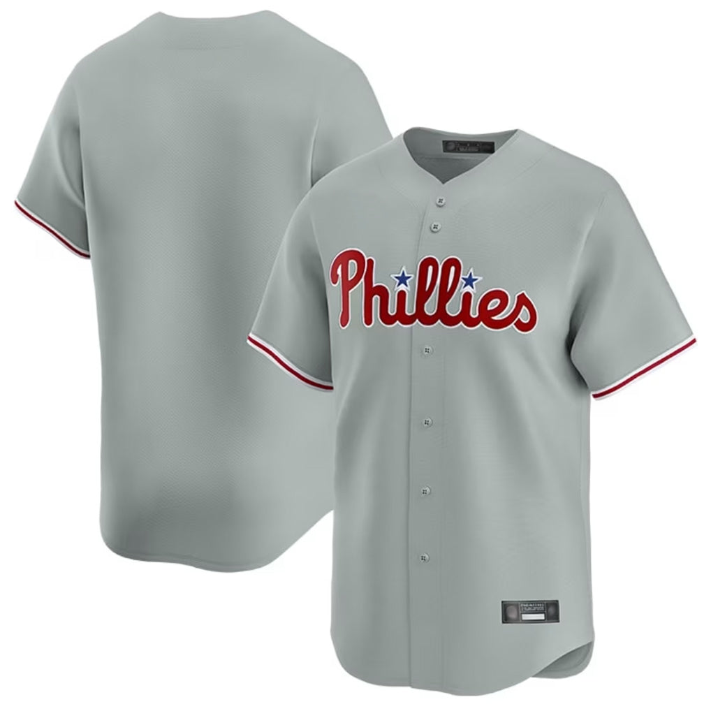 Kdoa P.Phillies Blank Player Gray Home Limited Stitched Jerseys