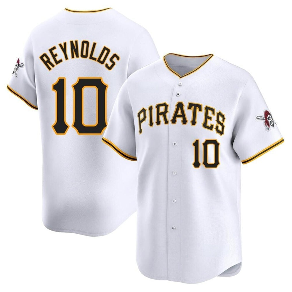 Kdoa P.Pirates #10 Bryan Reynolds Player White Home Limited Stitched Jerseys