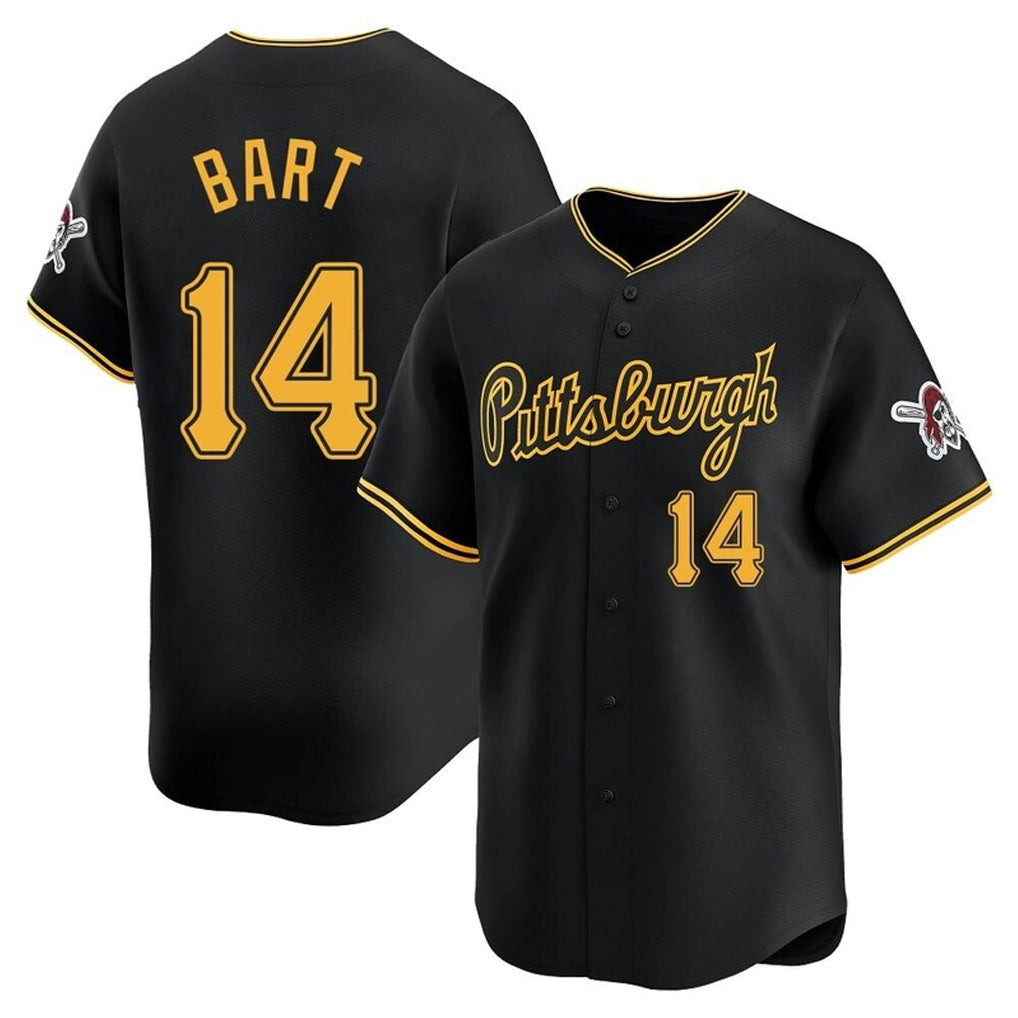 Kdoa P.Pirates #14 Joey Bart Player Black Alt Home Limited Stitched Jerseys