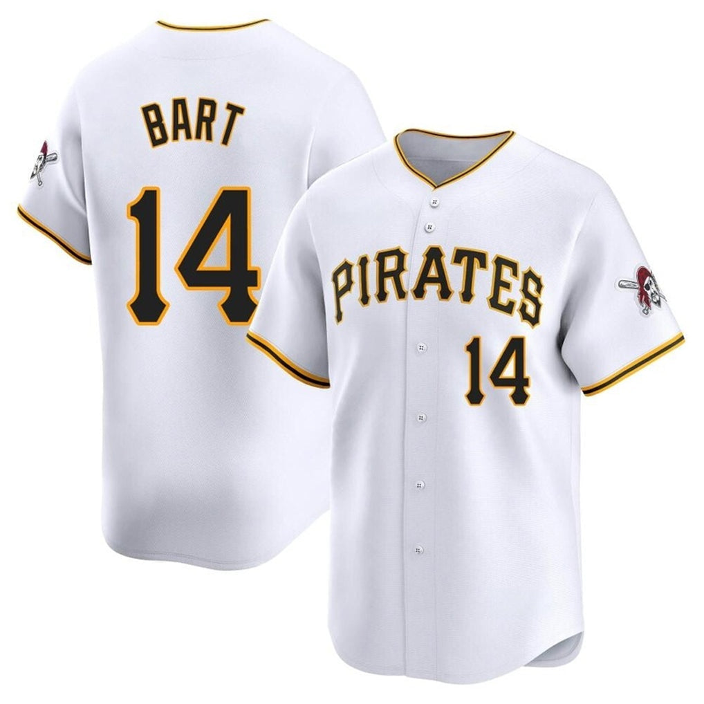 Kdoa P.Pirates #14 Joey Bart Player White Home Limited Stitched Jerseys