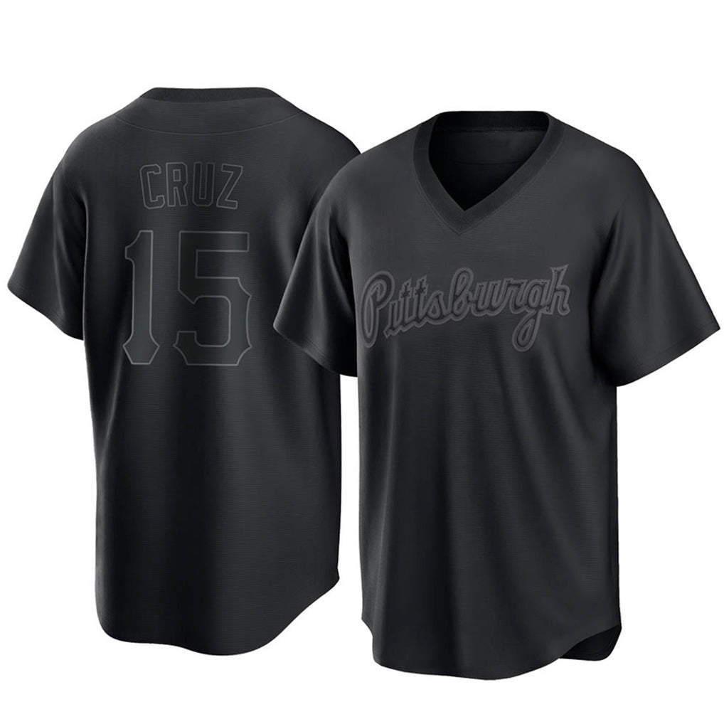 Kdoa P.Pirates #15 Oneil Cruz Player Black Fashion Home Game Stitched Jerseys